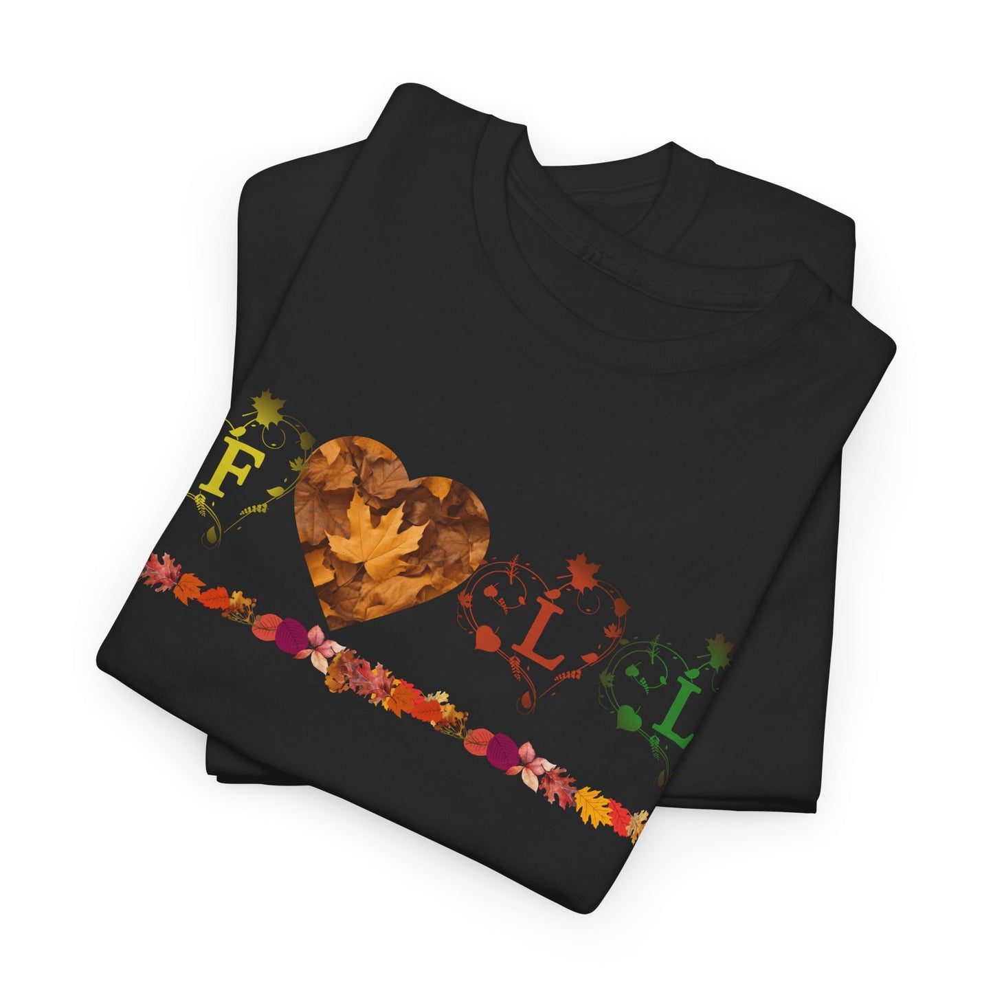 Unisex Heavy Cotton Tee - Fall Leaves