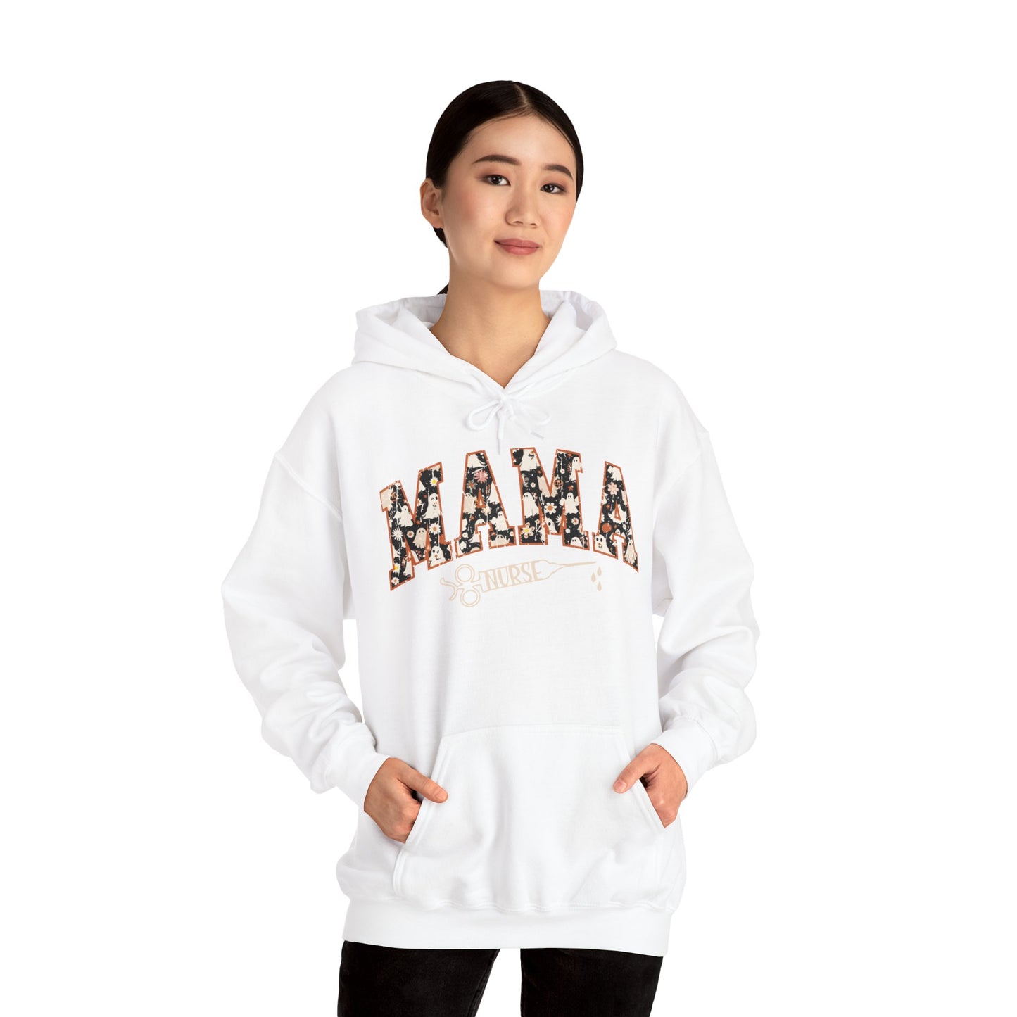 Unisex Heavy Blend™ Hooded Sweatshirt - Halloween Mama Nurse