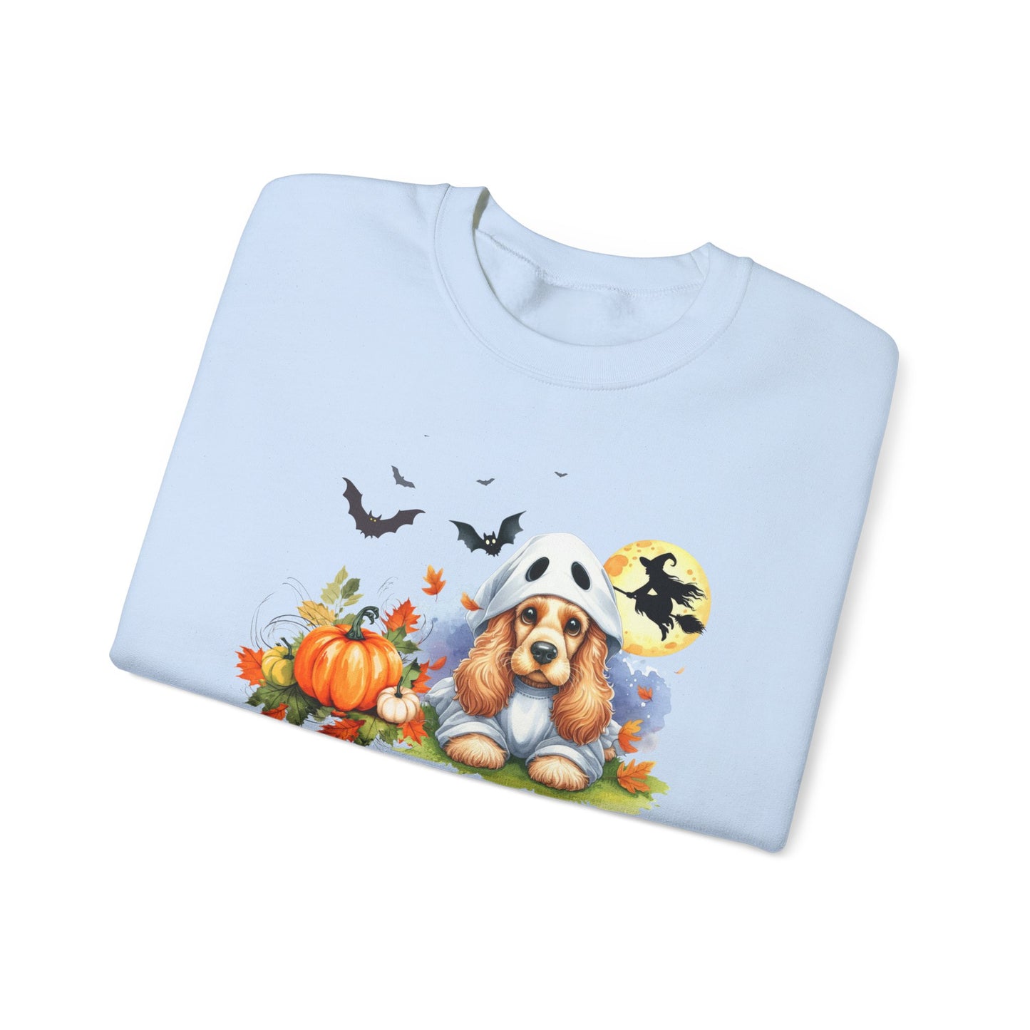 Unisex Heavy Blend™ Crewneck Sweatshirt - Cocker Spaniel Ghost Puppy