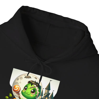 Baby Frankenstein Hooded Sweatshirt - This cute whimsical baby Frankenstein will surely endear you instead of creating fear and terror!