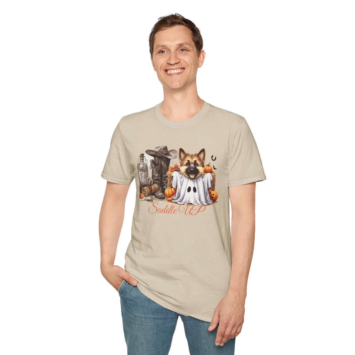 Germany Shepherd Puppy Halloween Softstyle T-Shirt