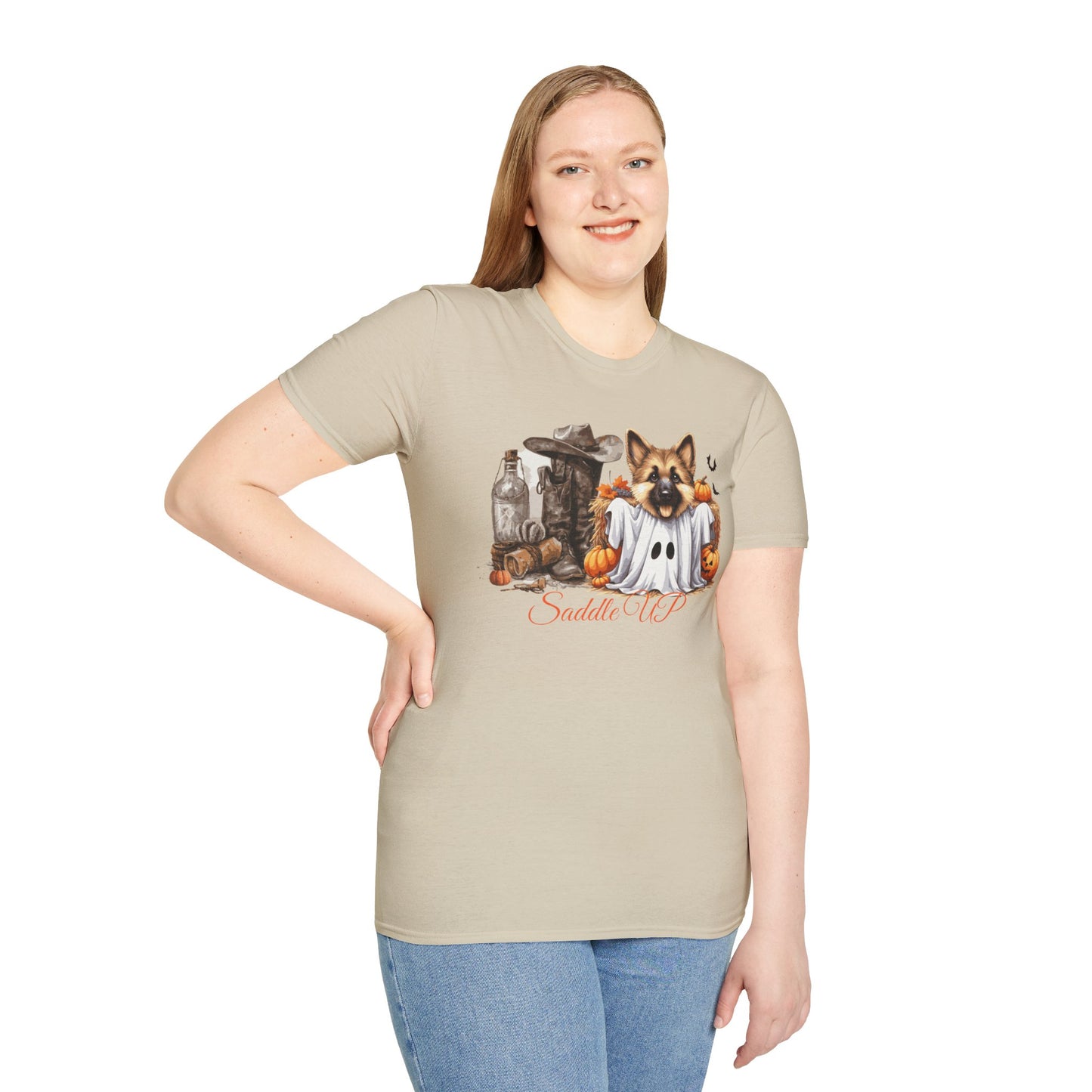 Germany Shepherd Puppy Halloween Softstyle T-Shirt