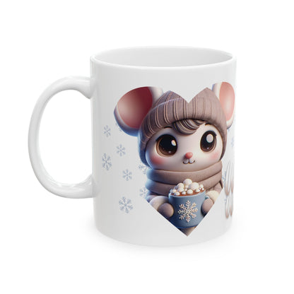 Warm Wishes Mouse Ceramic Mug, (11oz, 15oz)