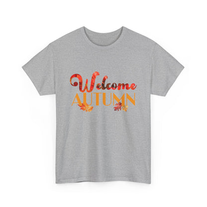 Welcome Autumn Leaves - Unisex Heavy Cotton Tee