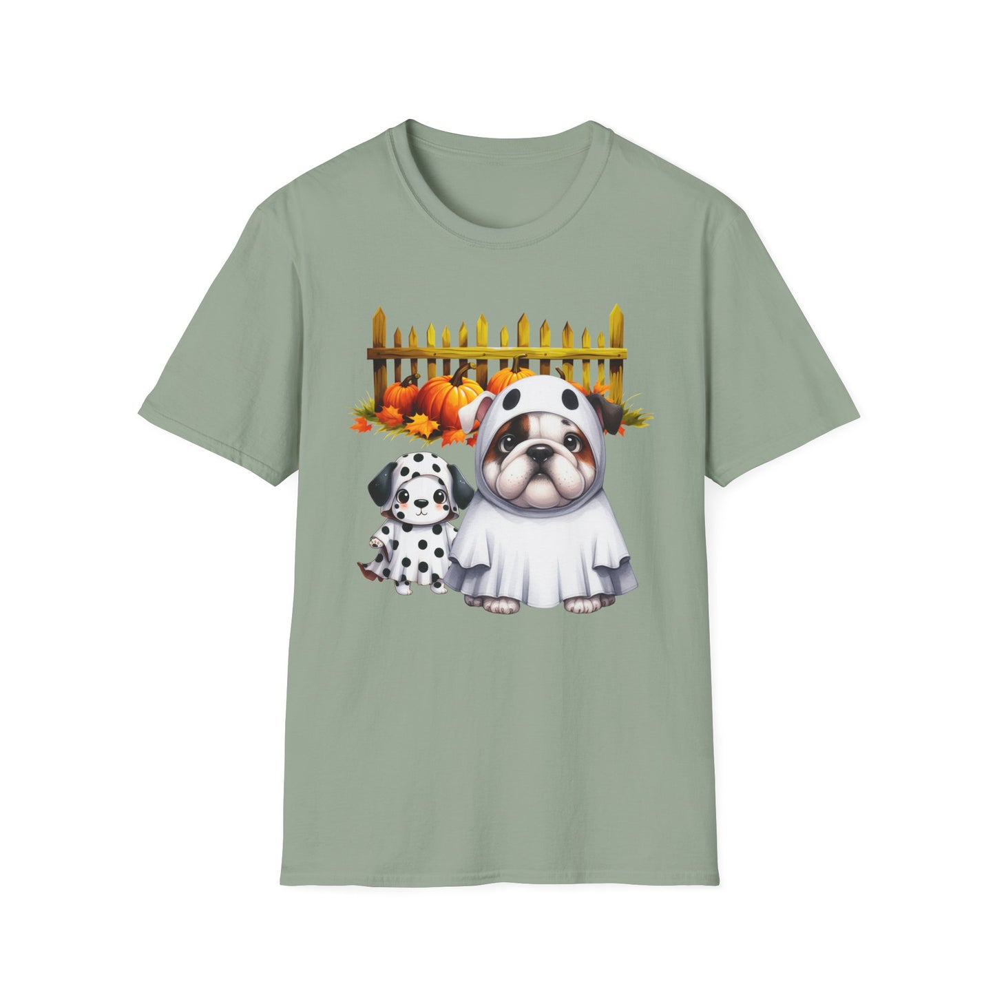 Unisex Softstyle T-Shirt - Bull Dog and Dalmatian Puppies