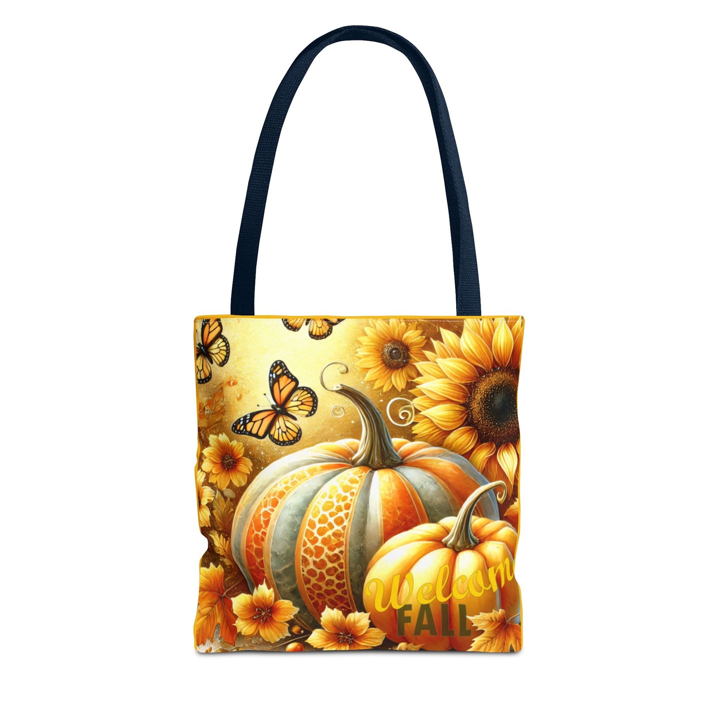 Welcome Fall  Pumpkins and Butterflies - TOTE BAG - (AOP)