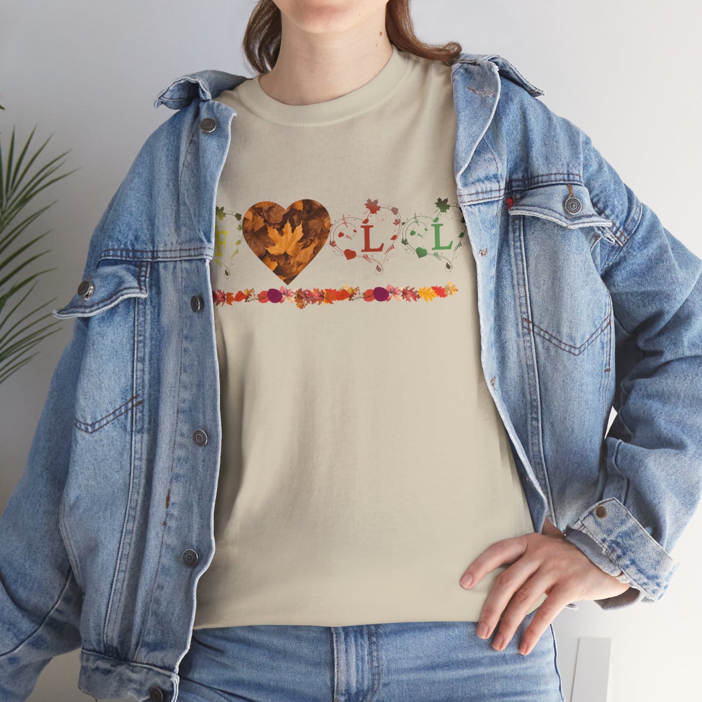 Unisex Heavy Cotton Tee - Fall Leaves