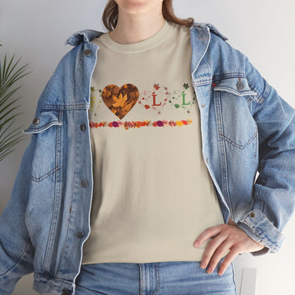 Unisex Heavy Cotton Tee - Fall Leaves