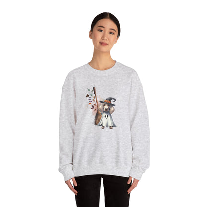 Unisex Heavy Blend™ Crewneck Sweatshirt - Weimaraner Witch Puppy