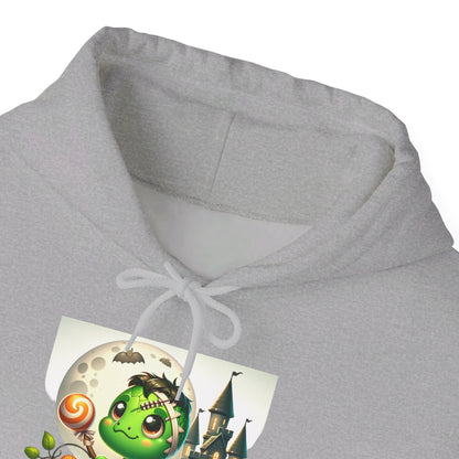 Baby Frankenstein Hooded Sweatshirt - This cute whimsical baby Frankenstein will surely endear you instead of creating fear and terror!