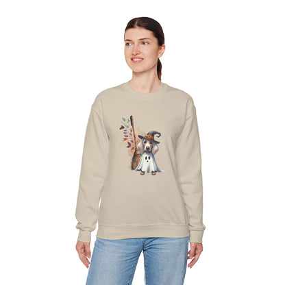 Unisex Heavy Blend™ Crewneck Sweatshirt - Weimaraner Witch Puppy