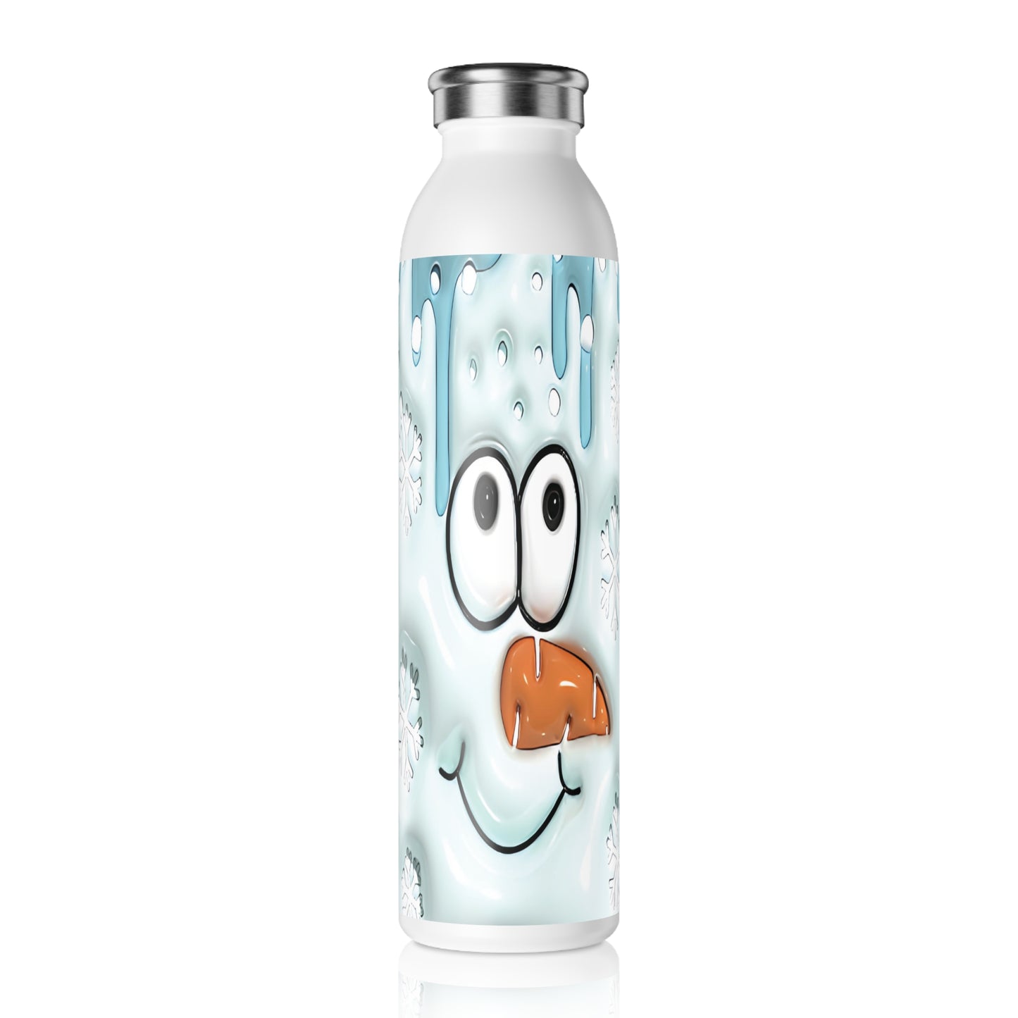 Melting Snowman Slim Water Bottle