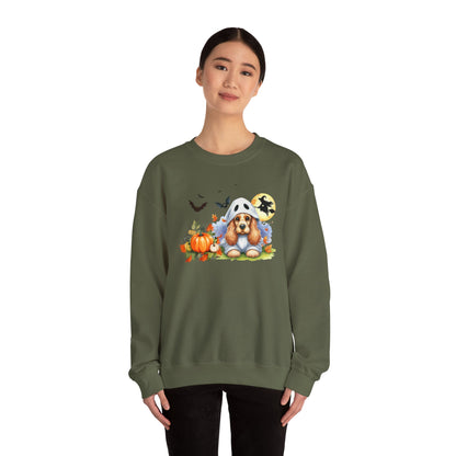 Unisex Heavy Blend™ Crewneck Sweatshirt - Cocker Spaniel Ghost Puppy