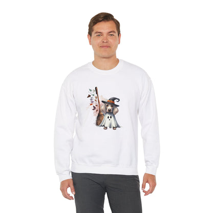 Unisex Heavy Blend™ Crewneck Sweatshirt - Weimaraner Witch Puppy