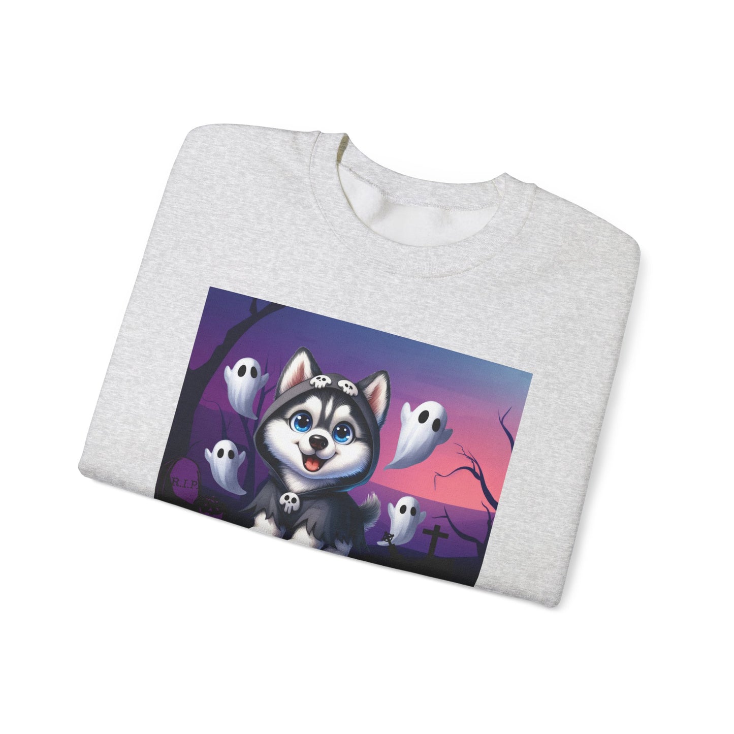 Unisex Heavy Blend™ Crewneck Sweatshirt Husky Ghost Punisher