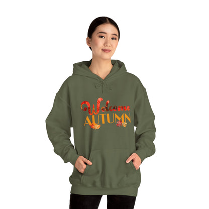 Welcome Autumn Leaves Hoodie - Unisex Heavy Blend™ Hooded Sweatshirt