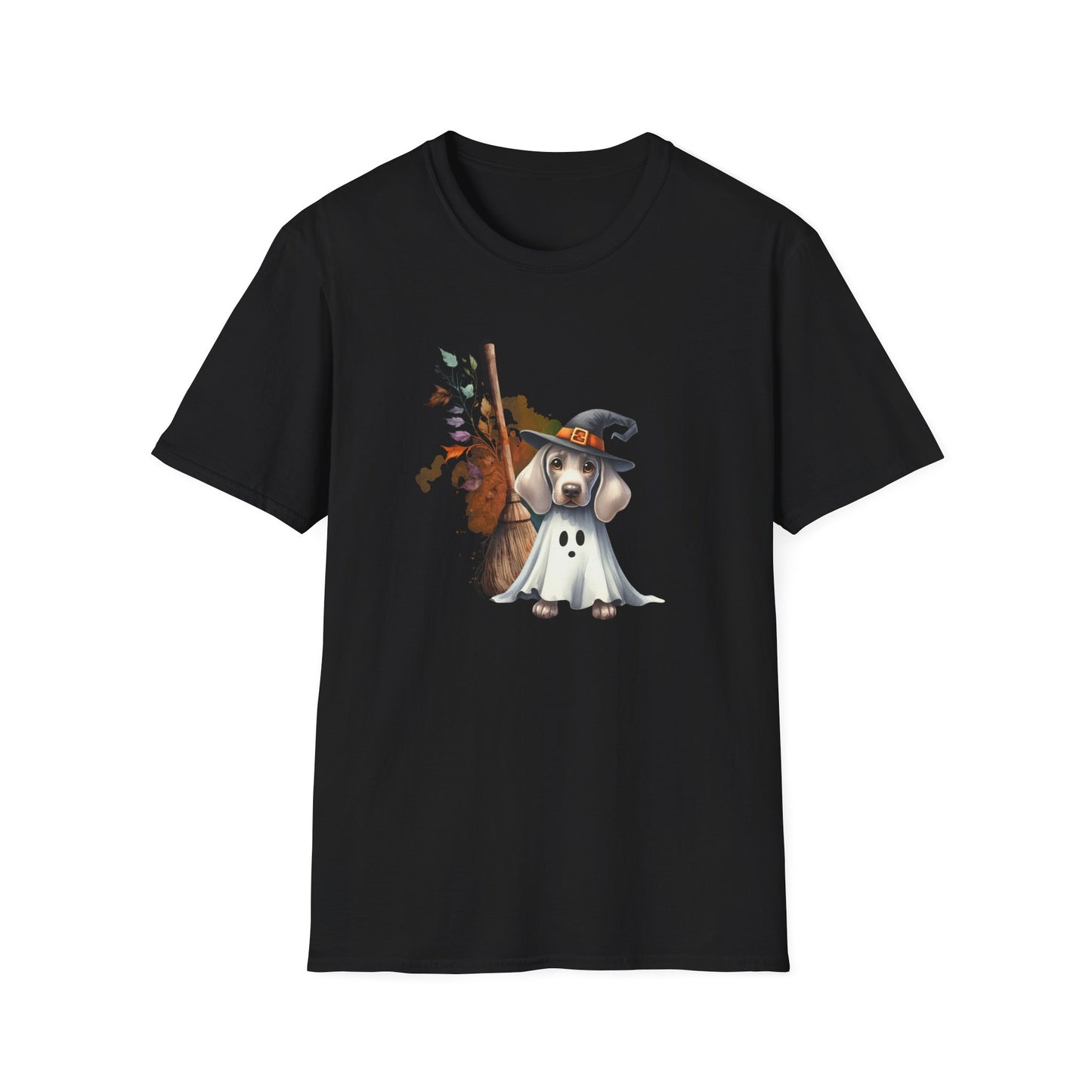 Unisex Softstyle T-Shirt - Adorable Weimaraner Witch Puppy