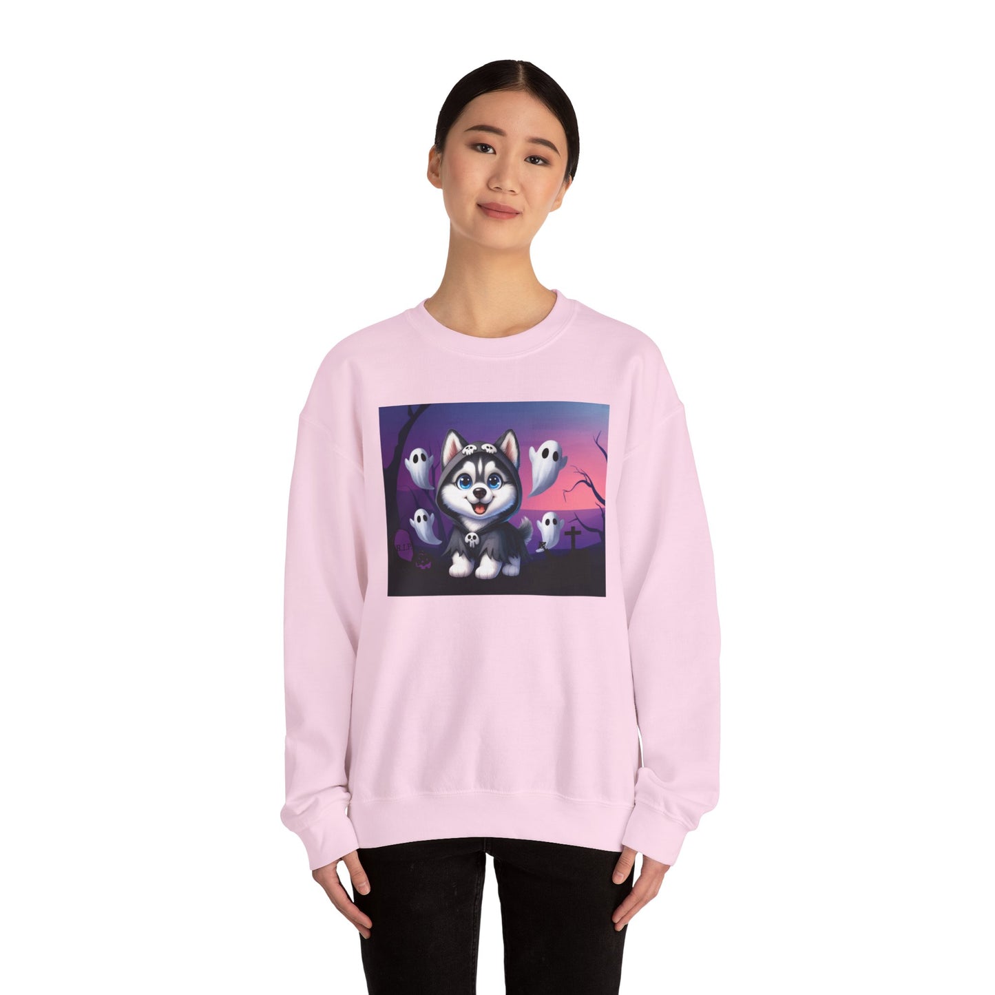 Unisex Heavy Blend™ Crewneck Sweatshirt Husky Ghost Punisher