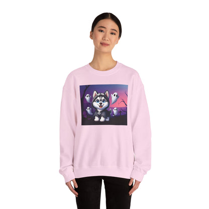 Unisex Heavy Blend™ Crewneck Sweatshirt Husky Ghost Punisher