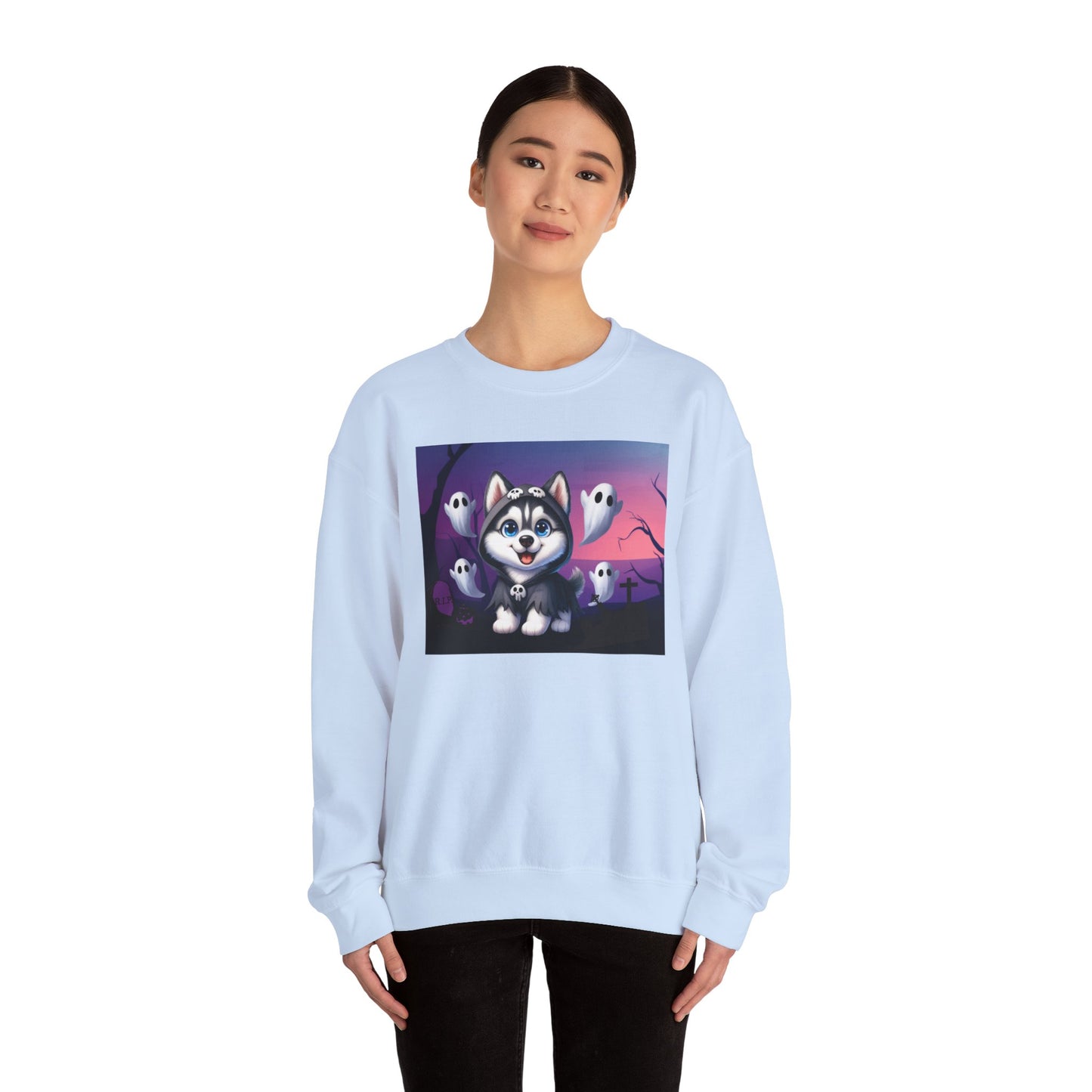 Unisex Heavy Blend™ Crewneck Sweatshirt Husky Ghost Punisher