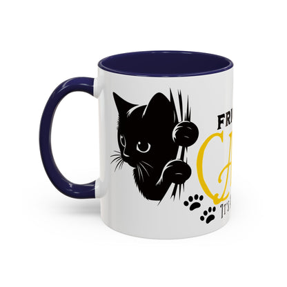 Halloween Accent Coffee Mug (11oz) - Frickin Cats