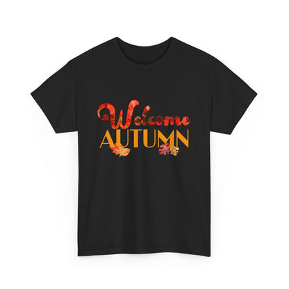 Welcome Autumn Leaves - Unisex Heavy Cotton Tee