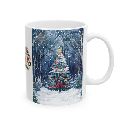 Merry Christmas Ceramic Mug, (11oz, 15oz)