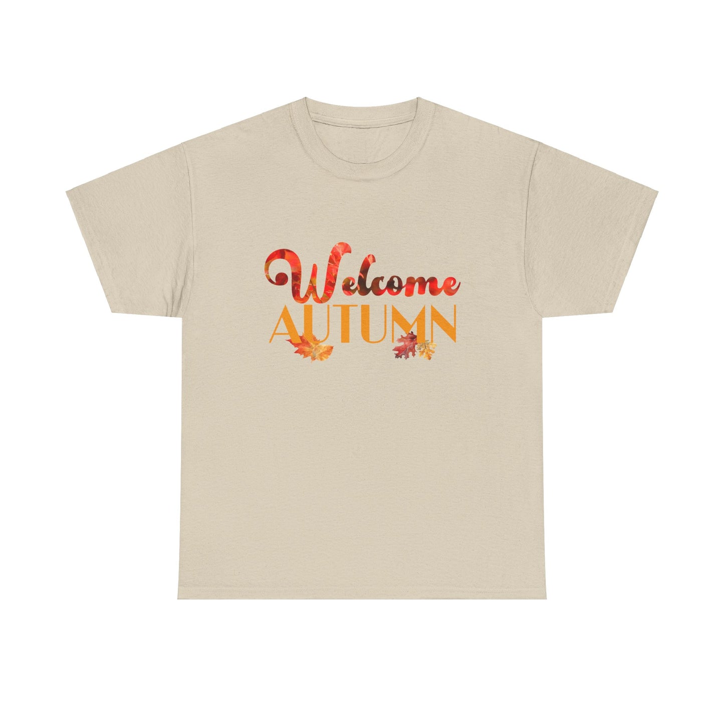 Welcome Autumn Leaves - Unisex Heavy Cotton Tee