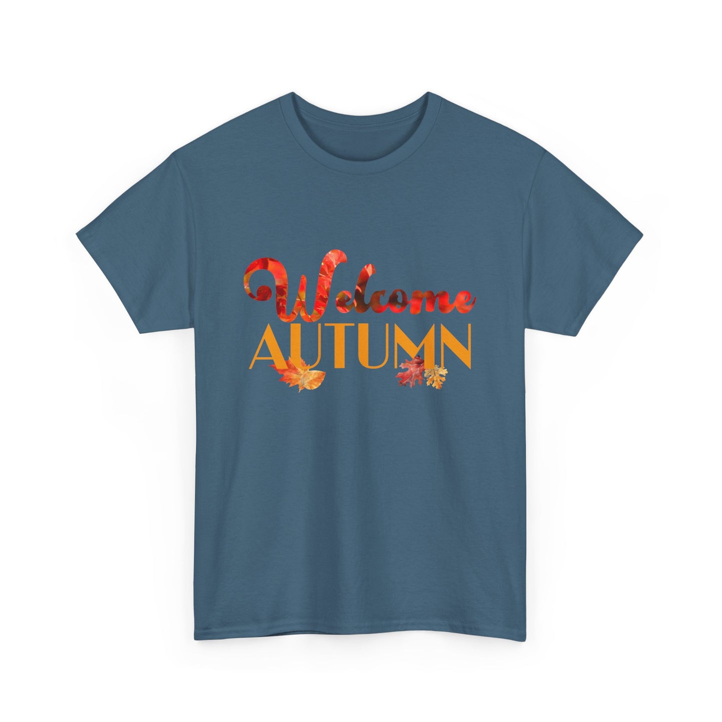 Welcome Autumn Leaves - Unisex Heavy Cotton Tee