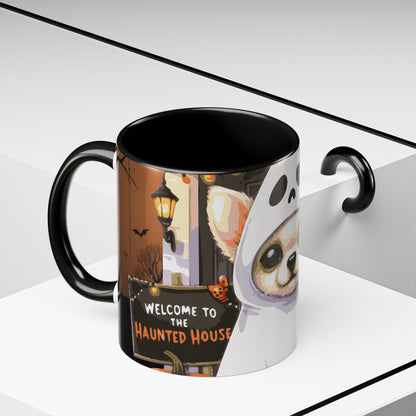 Halloween Accent Coffee Mug (11 oz) Chihuahua Ghost Puppy