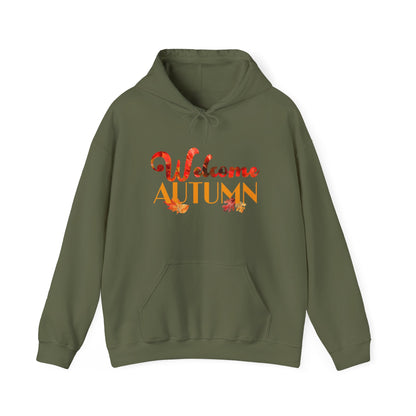 Welcome Autumn Leaves Hoodie - Unisex Heavy Blend™ Hooded Sweatshirt