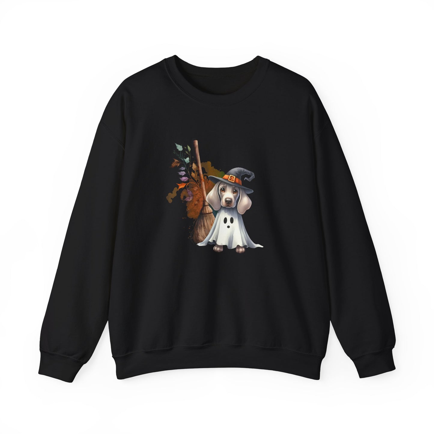 Unisex Heavy Blend™ Crewneck Sweatshirt - Weimaraner Witch Puppy