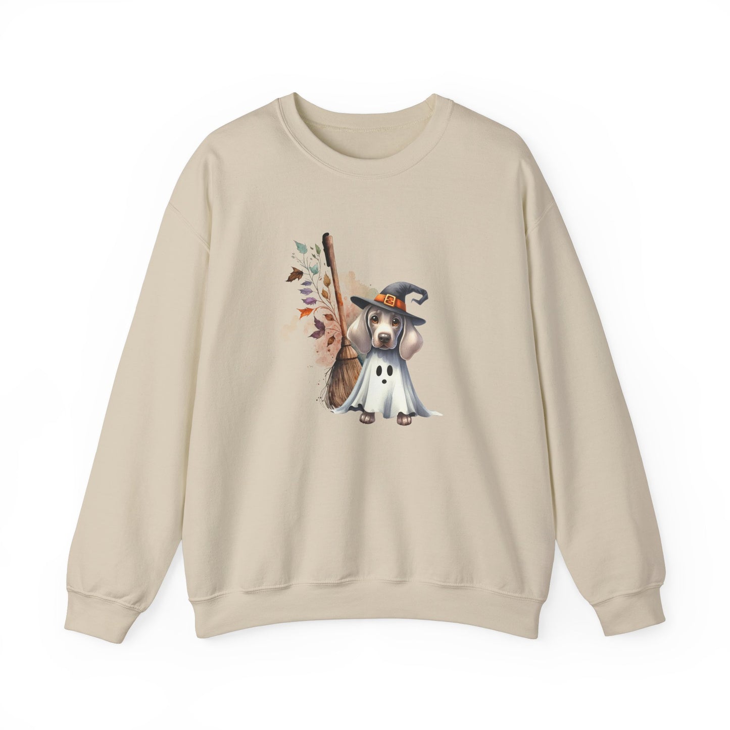 Unisex Heavy Blend™ Crewneck Sweatshirt - Weimaraner Witch Puppy