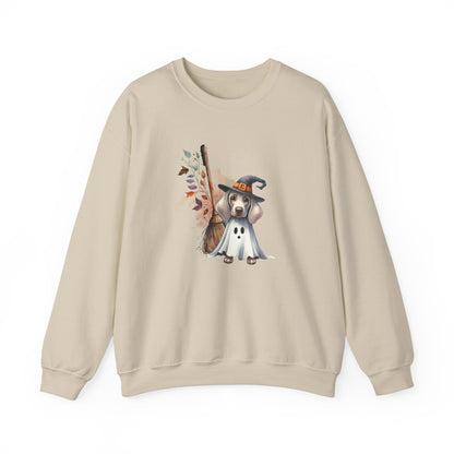 Unisex Heavy Blend™ Crewneck Sweatshirt - Weimaraner Witch Puppy