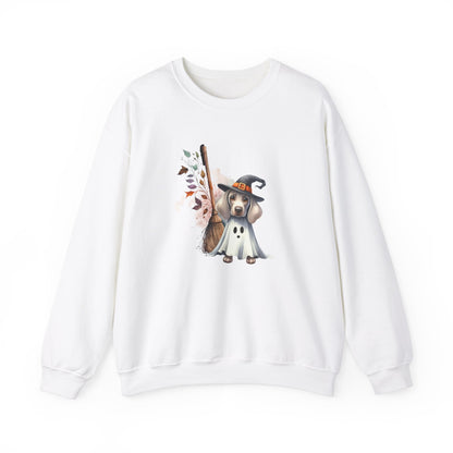 Unisex Heavy Blend™ Crewneck Sweatshirt - Weimaraner Witch Puppy