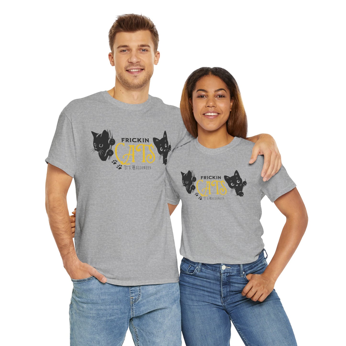 Unisex Heavy Cotton Tee - Frickin Cats