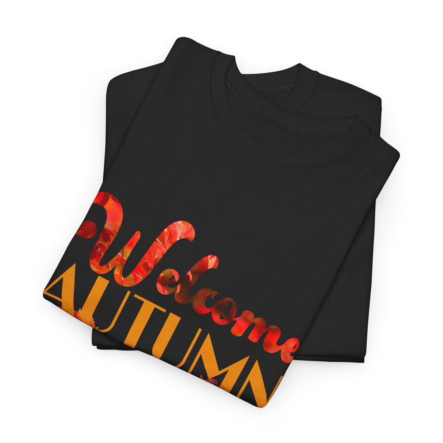 Welcome Autumn Leaves - Unisex Heavy Cotton Tee