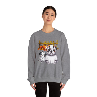 Unisex Heavy Blend™ Crewneck Sweatshirt - Bull Dog and Dalmatian Puppies