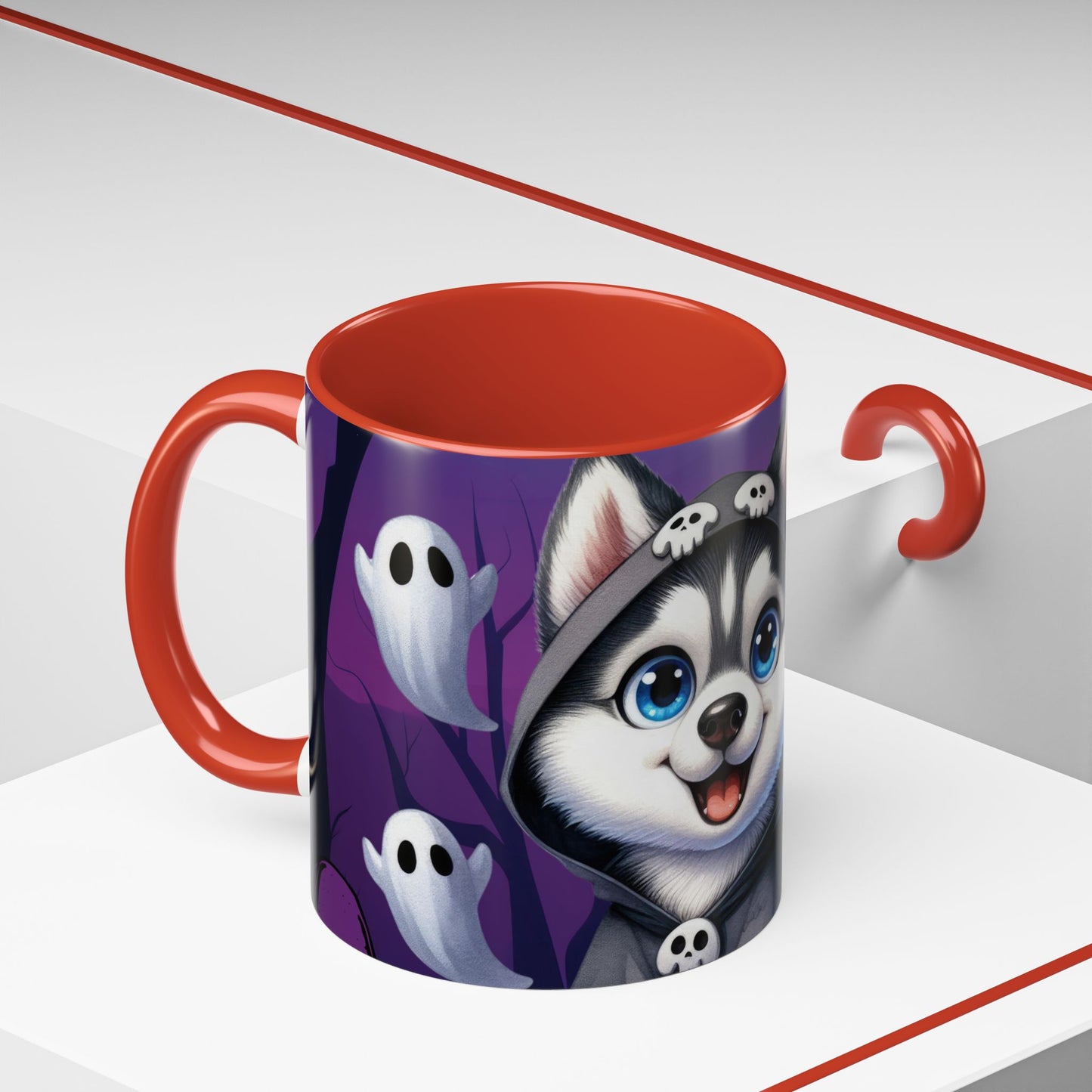 Halloween Accent Coffee Mug (11 oz) - Punisher Husky