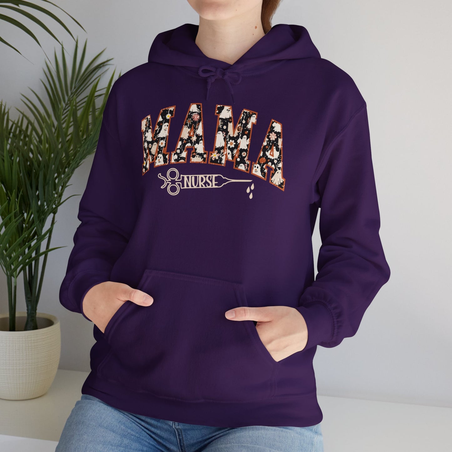 Unisex Heavy Blend™ Hooded Sweatshirt - Halloween Mama Nurse