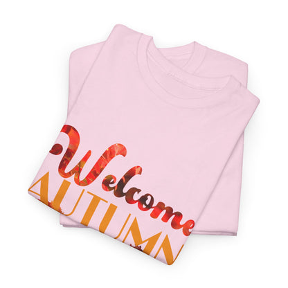 Welcome Autumn Leaves - Unisex Heavy Cotton Tee