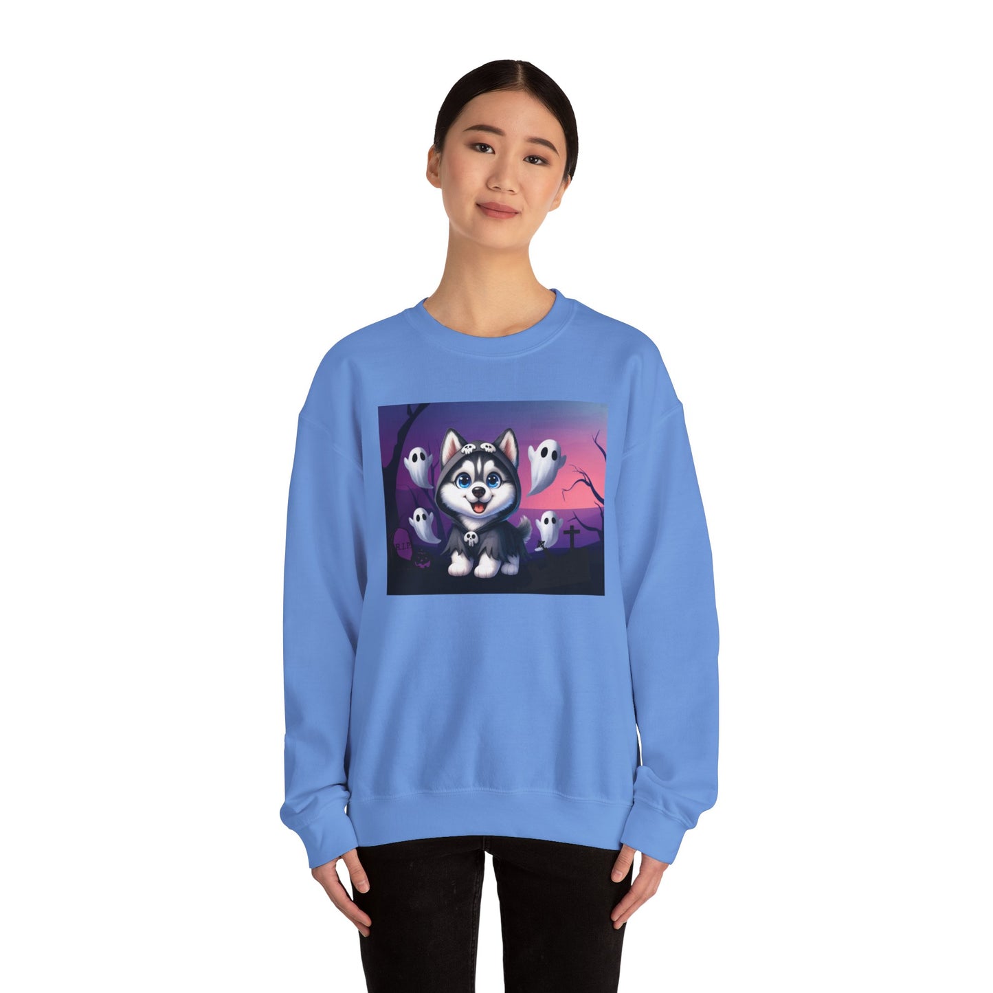 Unisex Heavy Blend™ Crewneck Sweatshirt Husky Ghost Punisher