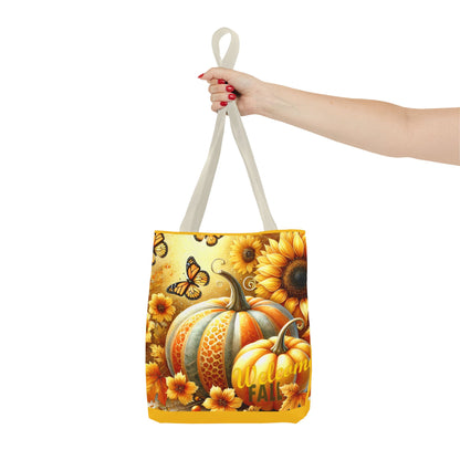 Welcome Fall  Pumpkins and Butterflies - TOTE BAG - (AOP)